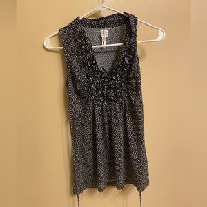 Black and white blouse